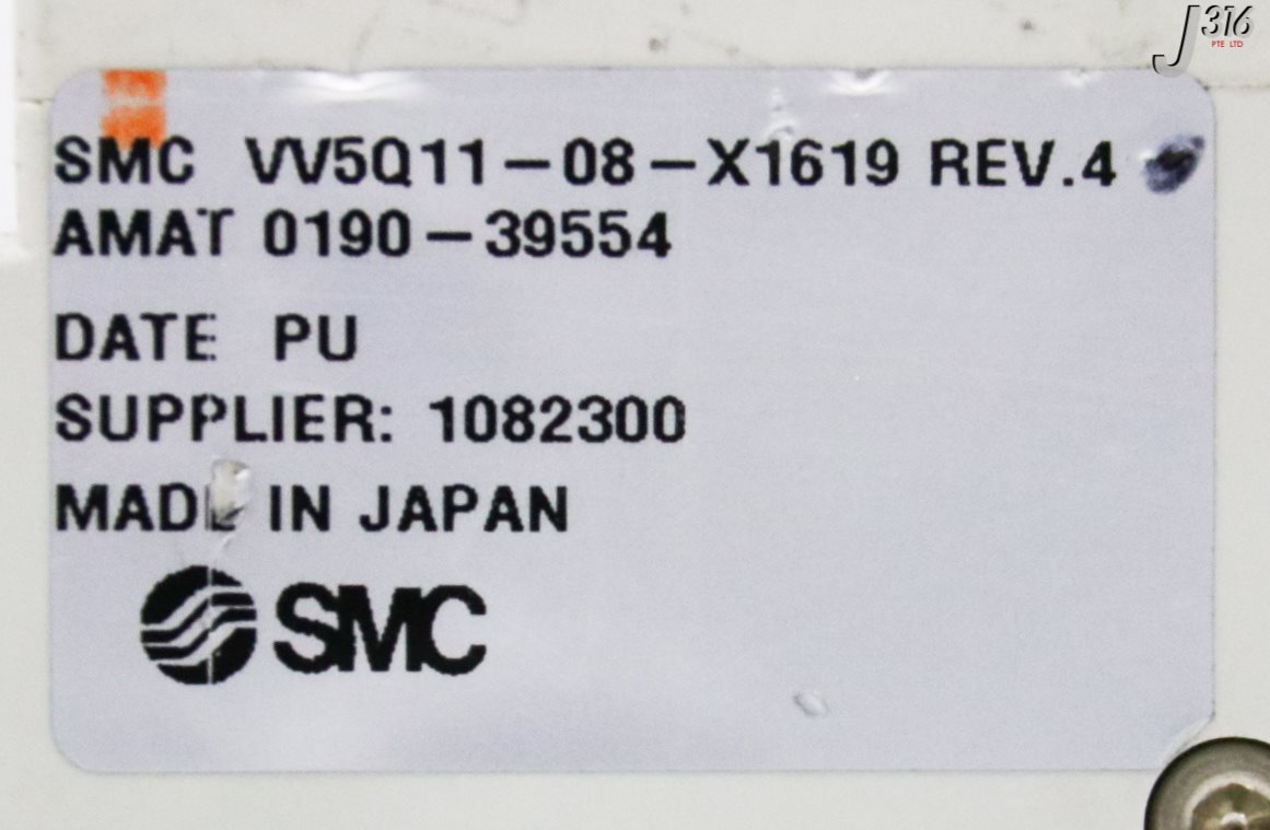 33495 SMC 8-SLOT PENUMATIC MANIFOLD, 0190-39554 W/ EX160-SDN2